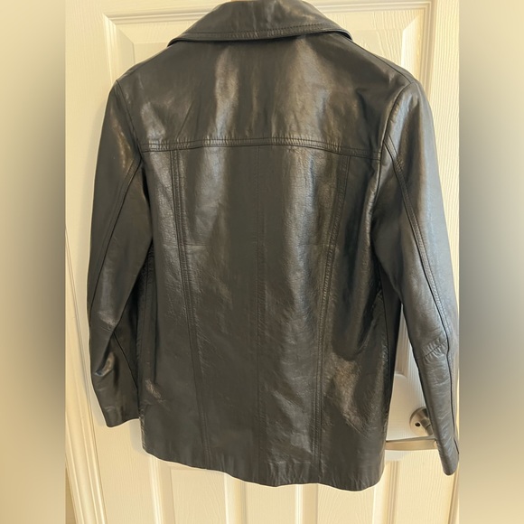 Leather shirt jacket - Picture 2 of 2